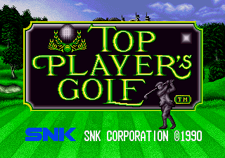Top Player's Golf title screen for Neo Geo